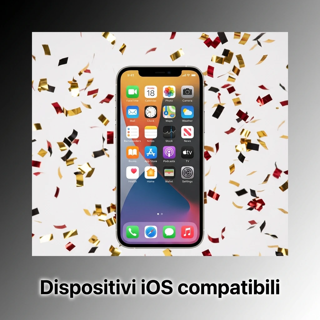 Dispositivi iOS compatibili: iPhone X fino a 15 Pro Max, iPad gen 6+, iPad Air gen 3+, iPad Pro tutti i modelli