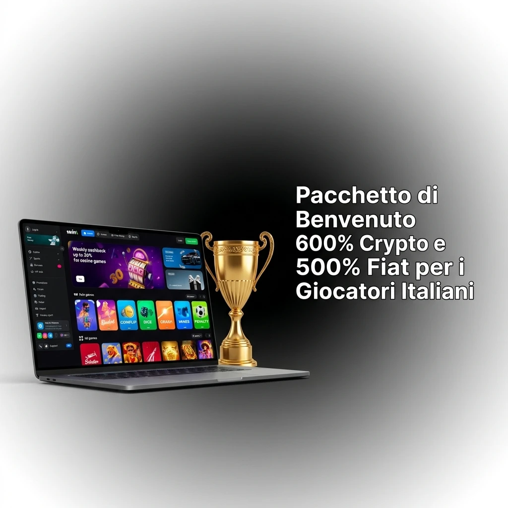 Pacchetto di benvenuto 1win: bonus crypto 600% e fiat 500% per nuovi giocatori italiani