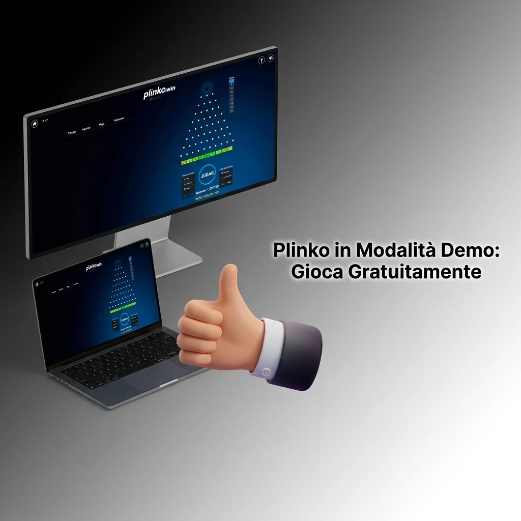 Schermata della modalità demo di Plinko su 1win con griglia, moltiplicatori e gioco gratuito senza rischi