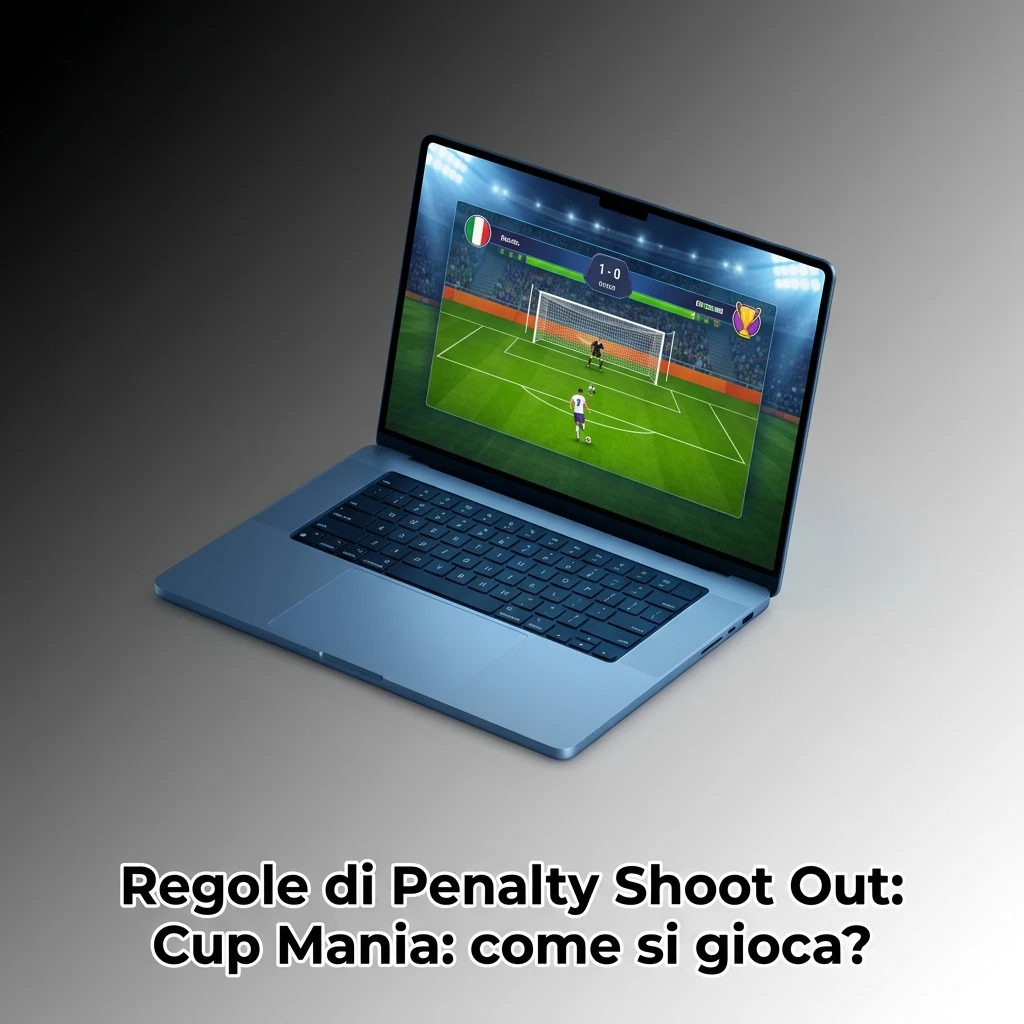 Schermata di Penalty Shoot Out Cup Mania con tiro su rigore, portiere e moltiplicatori di punteggio