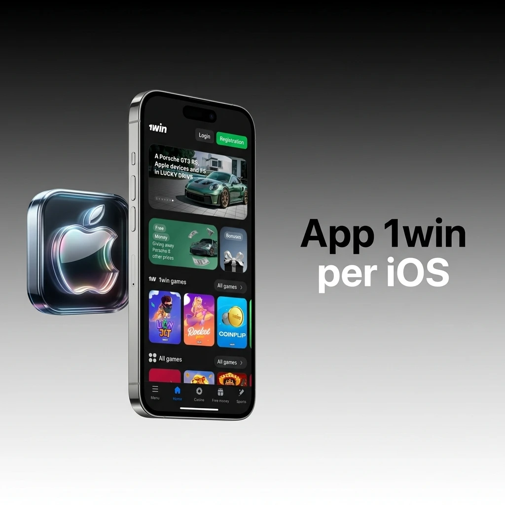 App 1win per iOS su iPhone e iPad, scaricabile gratis dall'App Store, compatibile da iOS 12.0