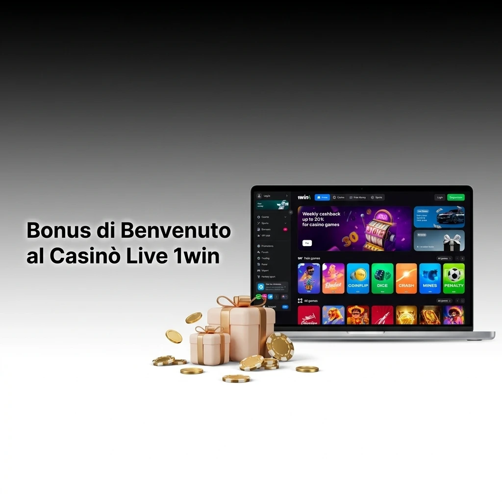 Bonus benvenuto casinò live 1win: fino al 600% sul primo deposito in crypto o 500% in euro per nuovi giocatori