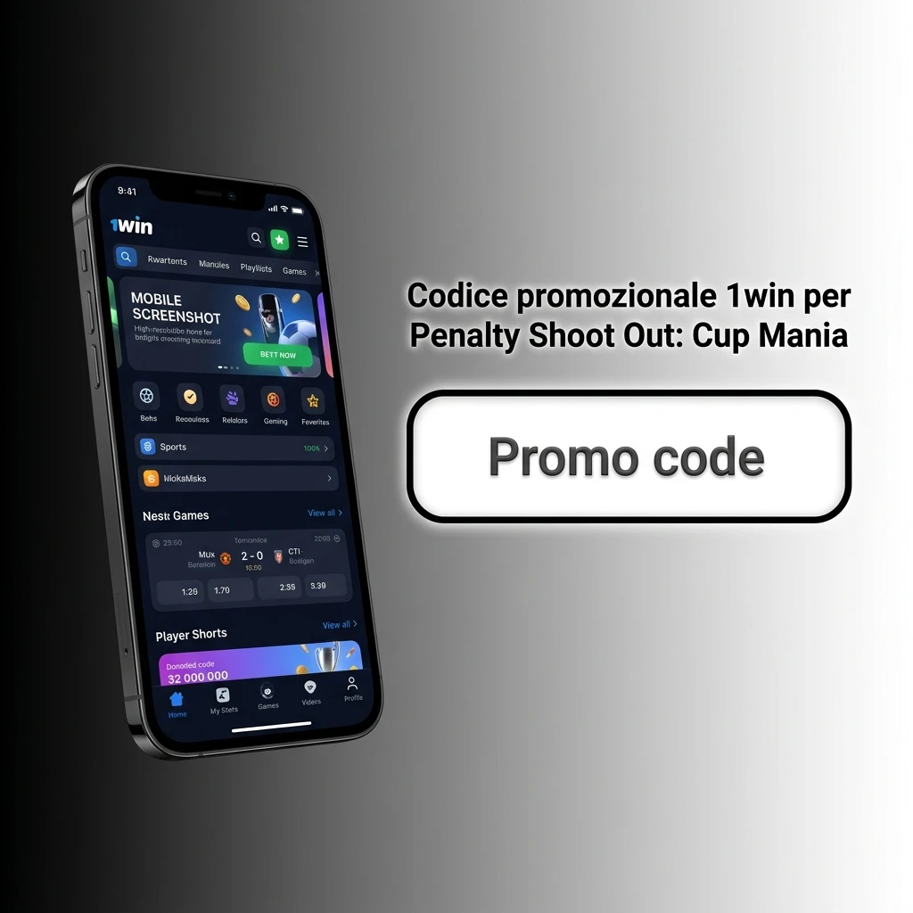 Codice promozionale 1win per Penalty Shoot Out Cup Mania, bonus esclusivo per giocatori in Italia