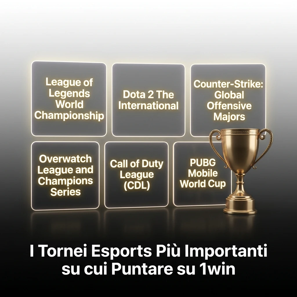 Principali tornei esports su 1win: Dota 2, CS2, LoL, Valorant e altri con quote e scommesse live