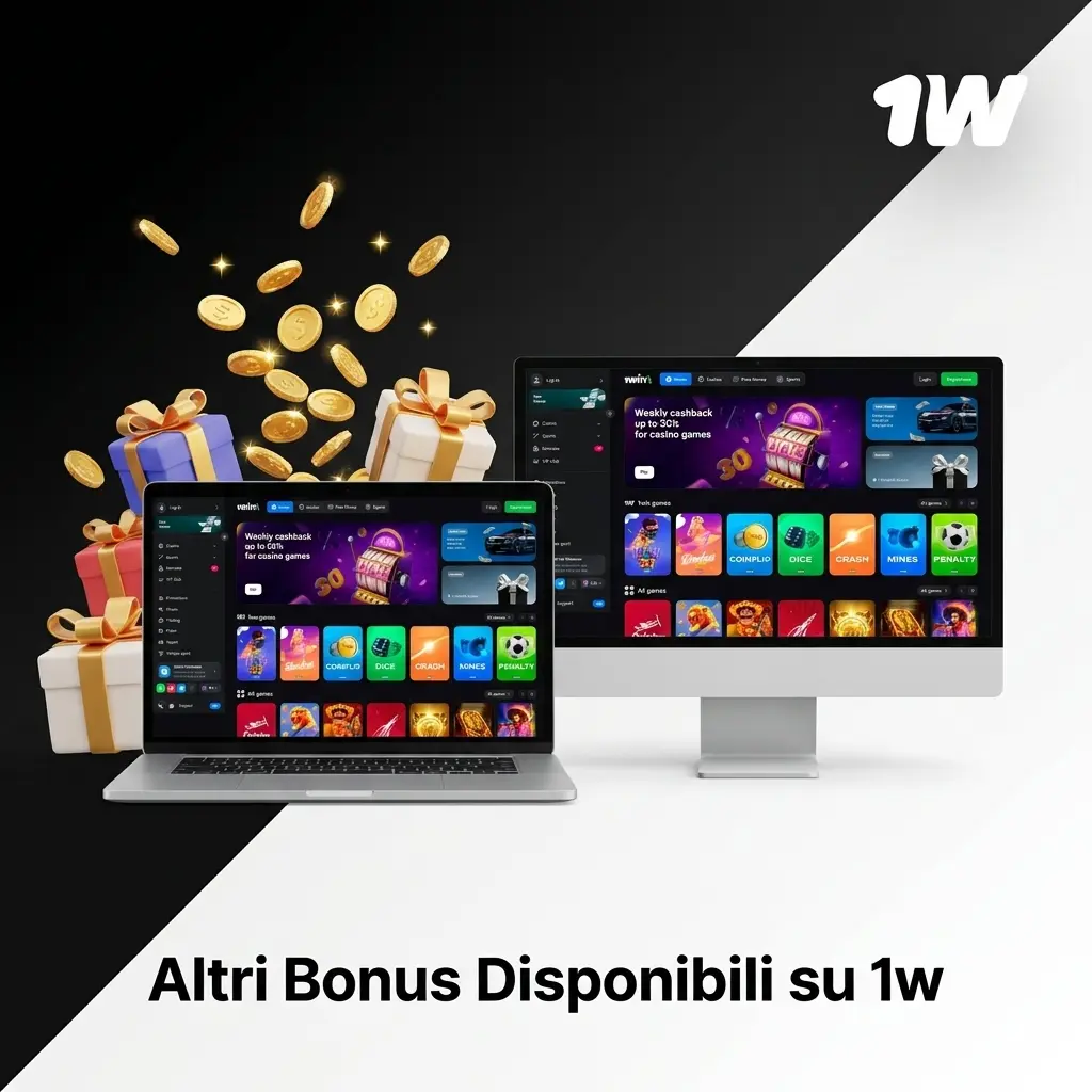 Panoramica dei bonus casinò e scommesse sportive su 1w: ricarica, cashback, VIP e free bet