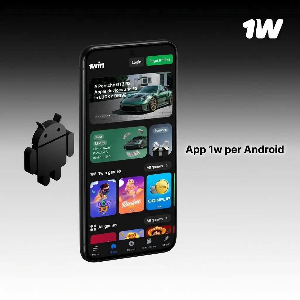 App 1w per Android gratuita per scommesse e casinò ovunque ti trovi, download e installazione semplice