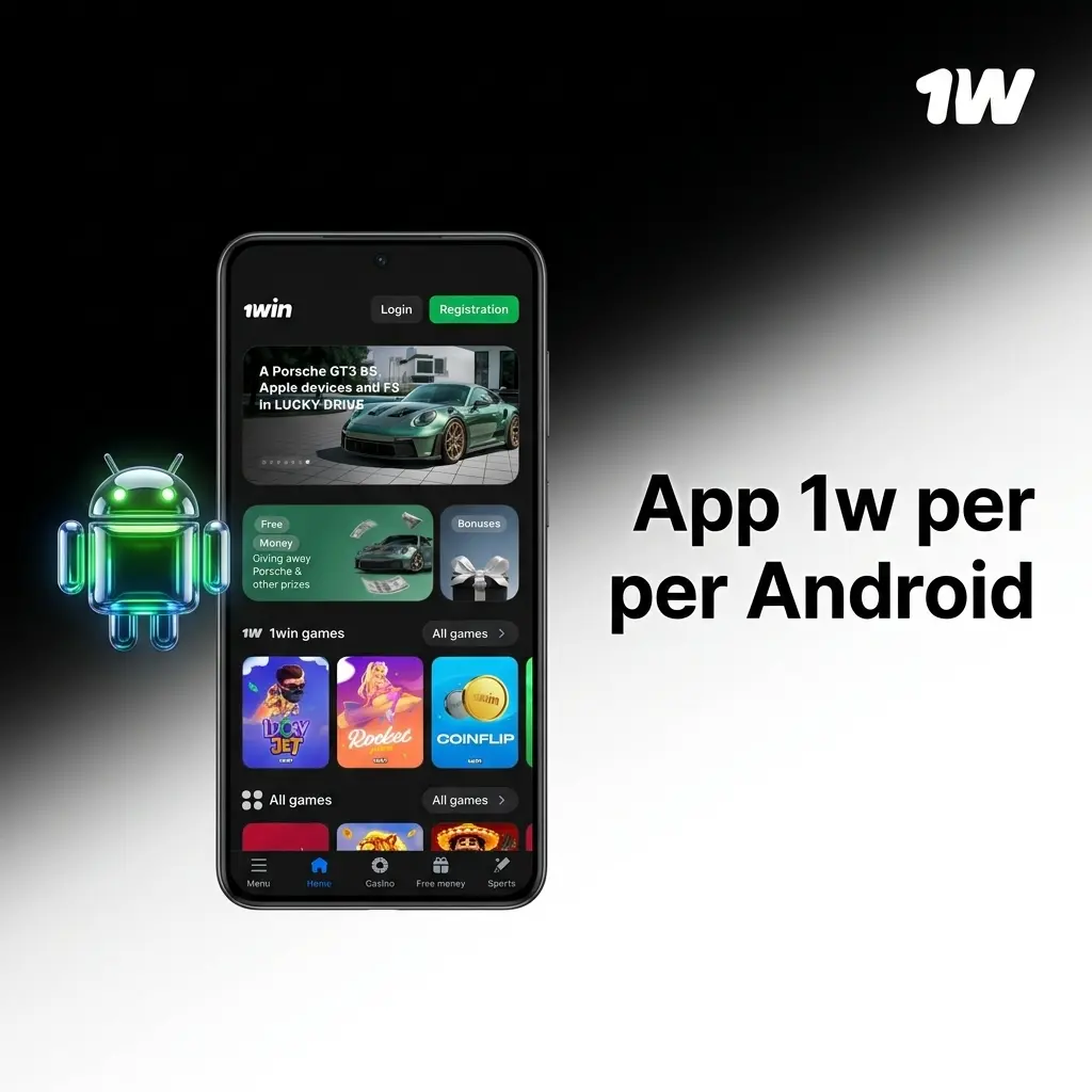 Schermata dell'app 1w per Android con guida all'installazione APK su dispositivi Android 5.0 o superiori