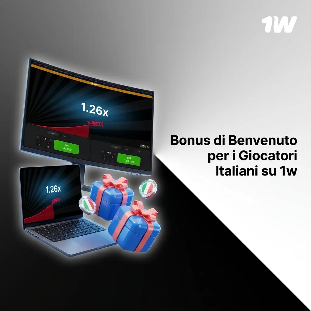 Bonus di benvenuto 1w per giocatori italiani: fino al 600% sul primo deposito in criptovaluta