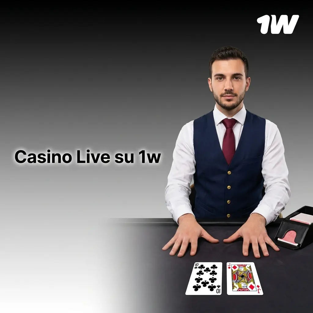 Tavolo da gioco del Casino Live 1w con dealer professionisti in streaming HD per roulette, blackjack e baccarat