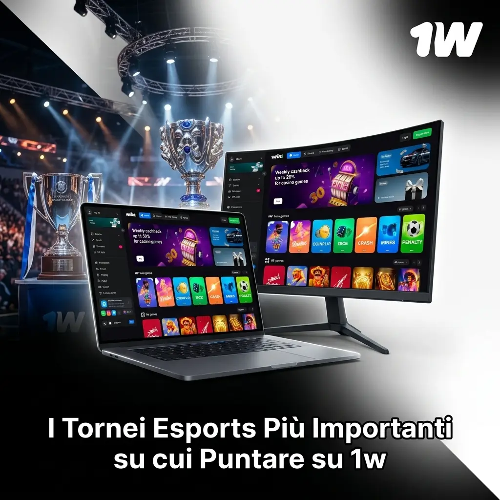 Principali tornei esports su 1w: Dota 2, CS2, LoL, Valorant e altri titoli con quote e mercati dedicati