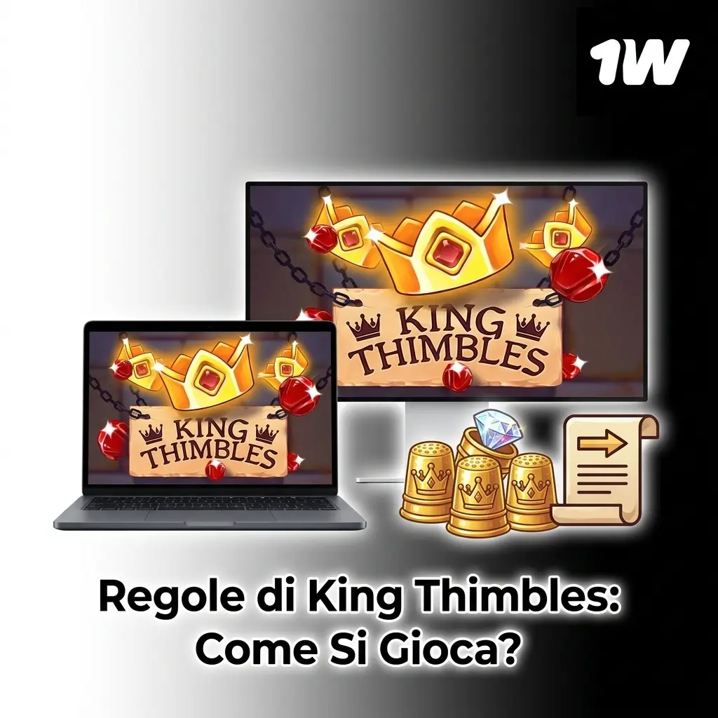Gioco King Thimbles: dealer nasconde pallina sotto bussolotti, indovina per vincere con moltiplicatore variabile