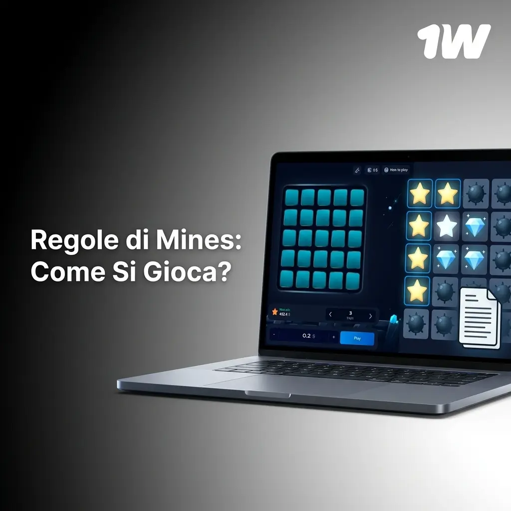 Griglia di gioco Mines con caselle nascoste, mine e moltiplicatori crescenti per vincite strategiche
